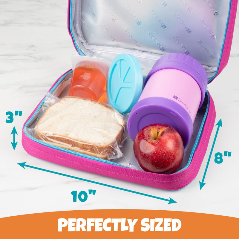 Bentology Insulated Lunch Bag for Kids & Adults- Reusable Thermal Sleeve w Clip on Handle- Easy to Clean Water-Resistant Lunchbox Tote- Mini Cooler Bag for Work School, Picnic, Daycare- Back to School - Image 4